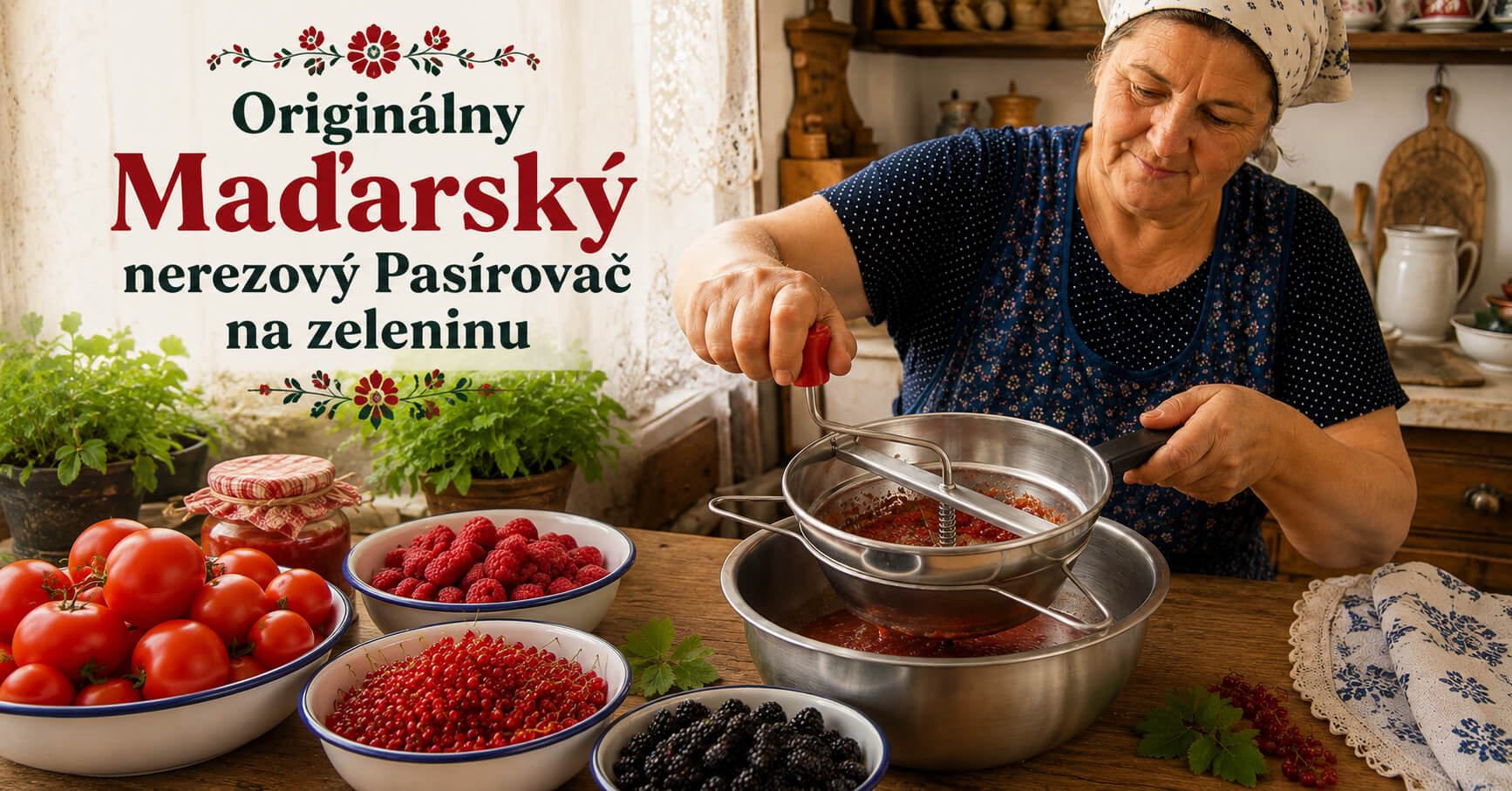 Nerezový pasírovač ORIGINAL – 3 výmenné nadstavce 2. názov produktu: