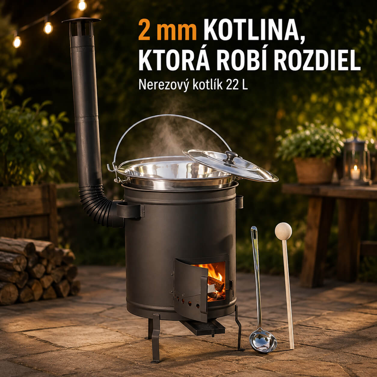 🍲🔥 Majstrovský guláš bez pripálenia: Prečo je masívna 2 mm kotlina s nerezovým kotlíkom jasná voľba?
