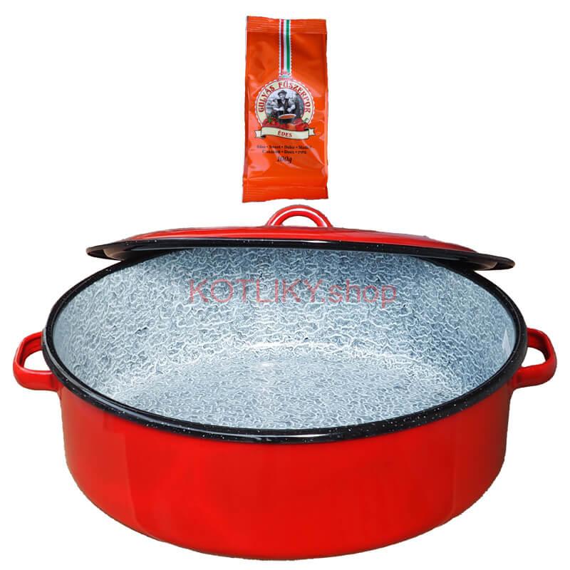 Smaltovaný kastról s pokrievkou 20 L CLASSIC + paprikové korenie na guláš