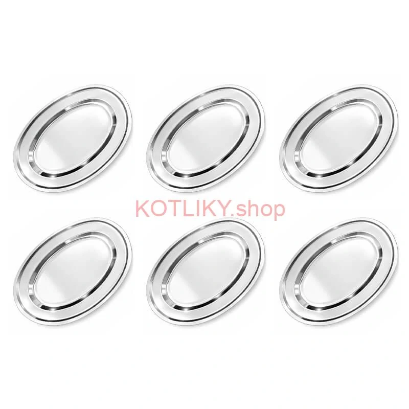 Nerezové podnosy pre catering – set 6 ks (30,5cm) - Servíruj s istotou a štýlom