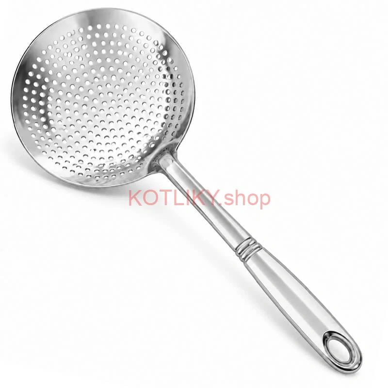 Veľká nerezová penovačka – sitko 19 cm, dĺžka 48 cm