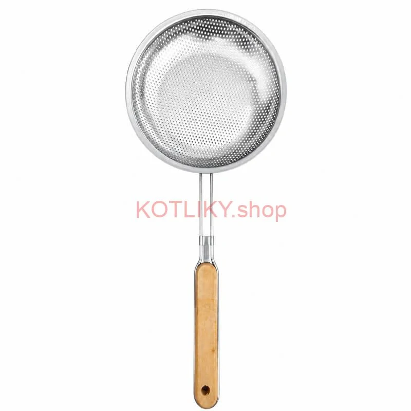 Hliníkové sitko 16 cm s drevenou rúčkou