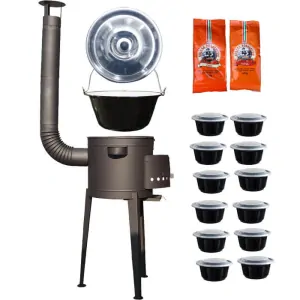 Smaltovaný kotlík 22 L (1,2 mm) + vysoká žiaruvzdorná kotlina 42 cm PLUS 600 + misky 12 ks + 2 x korenie na guláš 100 g