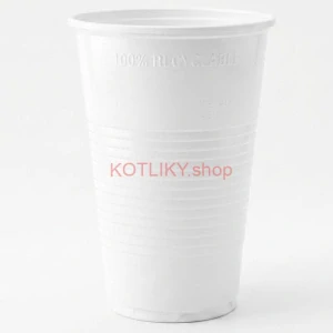 Jednorazový plastový biely pohár na studený nápoj 500 ml 12 ks