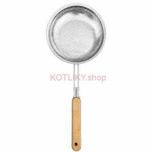 Hliníkové sitko 20 cm s drevenou rúčkou