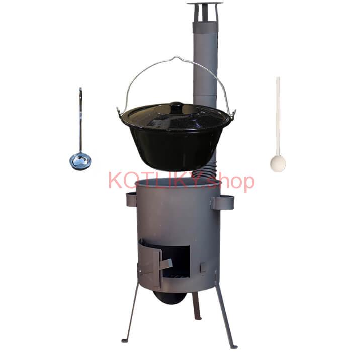 Smaltovaný kotlík 25 L + žiaruvzdorná kotlina 45 PLUS 600 4 MM