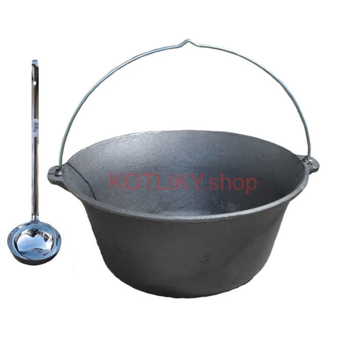 Liatinový kotlík 10,8 L + antikórová naberačka