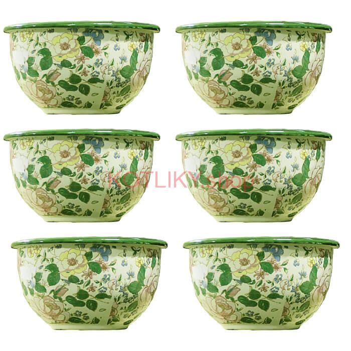 Súprava smaltovaných misiek 15 cm 6 ks DECOR