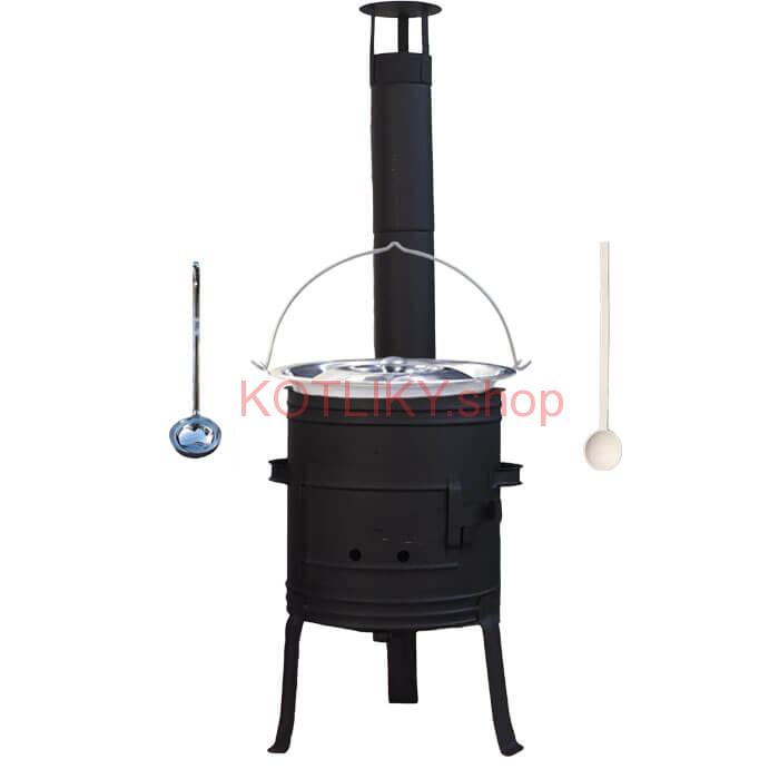 Nerezový kotlík 10 L (1,2 mm) INOX + žiaruvzdorná kotlina 33 cm PLUS 700
