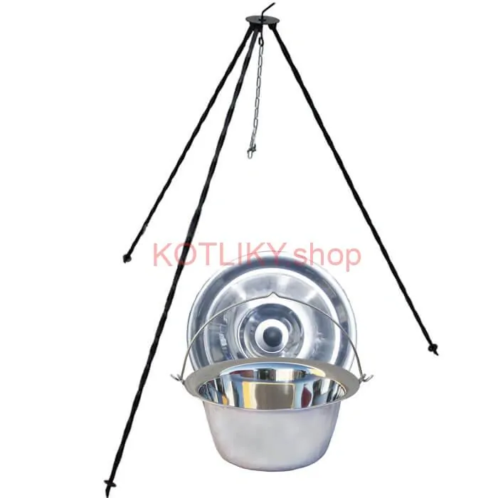 Nerezový kotlík 8 L INOX  + pokrievka + stojan CLASSIC