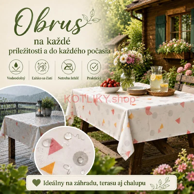 Umývateľný PEVA obrus Veselé tvary 137 × 183 cm