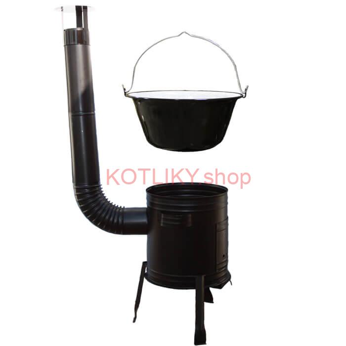 Smaltovaný kotlík 8 L (1,2 mm) + kovová kotlina 31 CLASSIC (KOV) Easy party