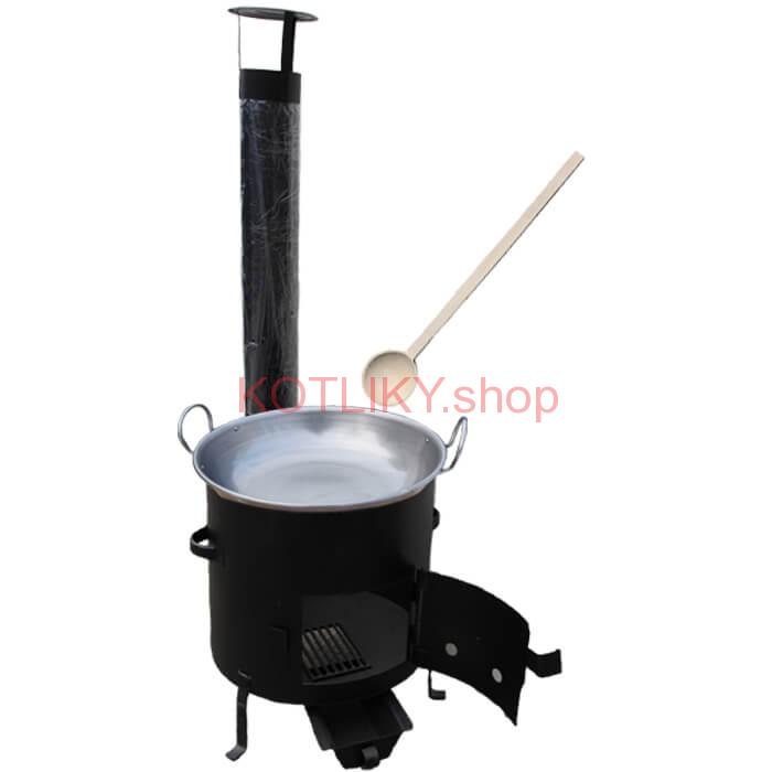 Železná panvica 36 cm na grilovanie + Kotlina 36 cm a vareška Garden Barbecue