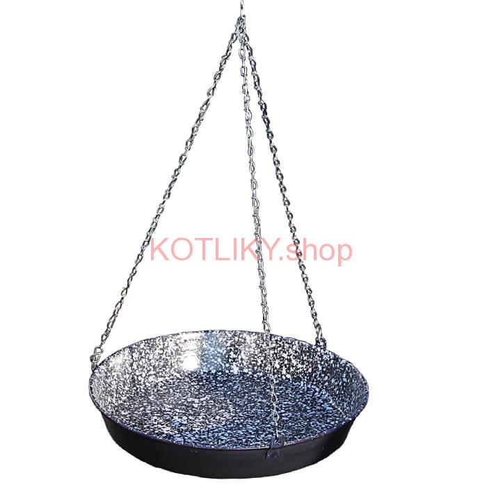 Panvica smaltovaná s reťazou 42 cm