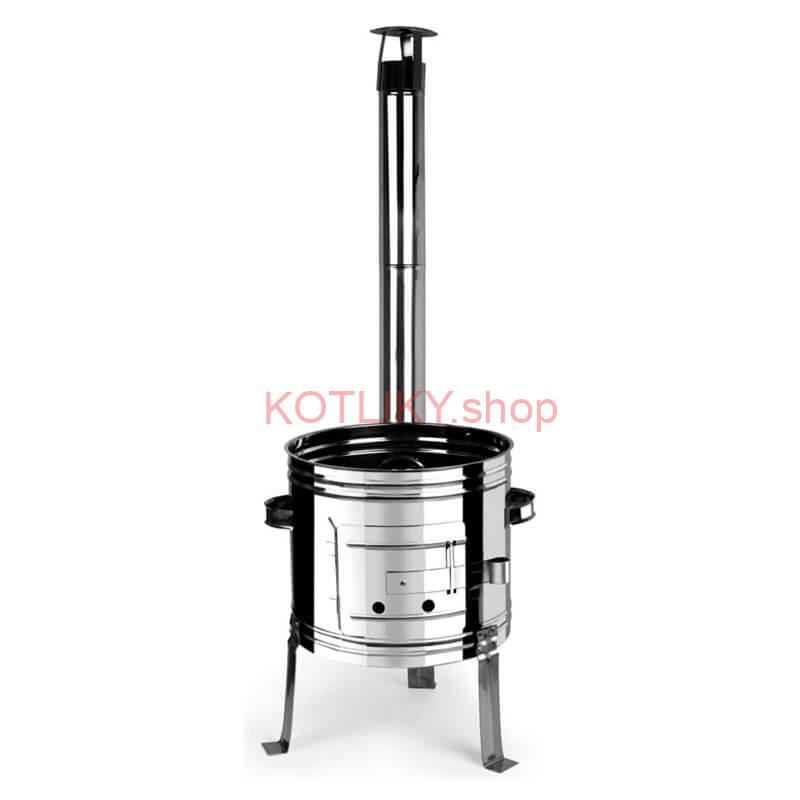 Smaltovaný kotlík 16 L + nerezová kotlina 39 INOX + misky 12 ks