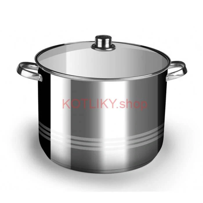 Nerezový hrniec 7 L + sklenená pokrievka