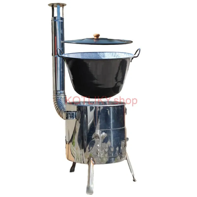Smaltovaný kotol 70 L + nerezová kotlina 53 cm LUSTRO