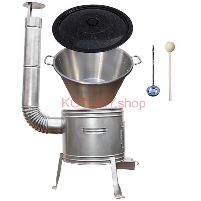 Nerezový kotol 40 L + nerezová kotlina 45 cm TOPLUX