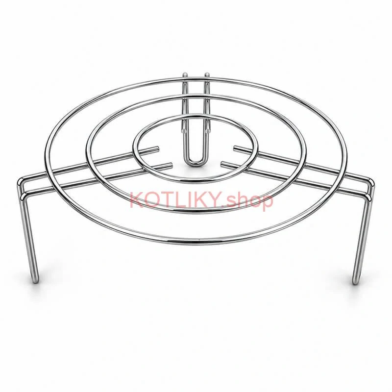 Nerezový stojan pod hrniec 20 cm, vysoký 9 cm, kruhový drôtený tvar