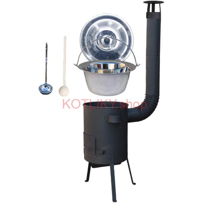 Antikorový kotlík 22 L (0,8 mm) + žiaruvzdorná kotlina 42 PLUS 600 4 MM
