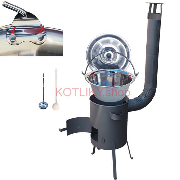Antikorový kotlík 20 L (0,8 mm) + žiaruvzdorná kotlina 42 PLUS 600 4 MM