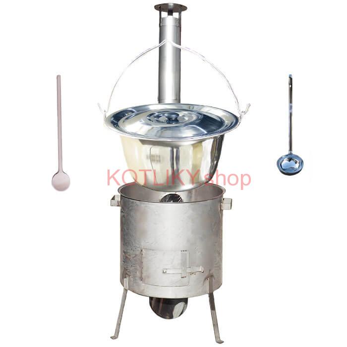 Nerezový kotlík 20 L (1,2 mm) INOX, zosilnená vysoká nerezová kotlina 42 cm KOMFORT