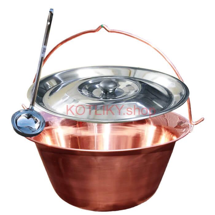 Medený kotlík 30 L (1,2 mm) + nerezová pokrievka