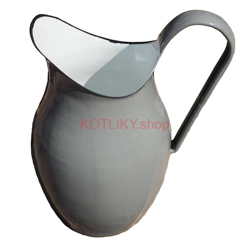 Smaltovaná krhla 2 L ŠEDÁ