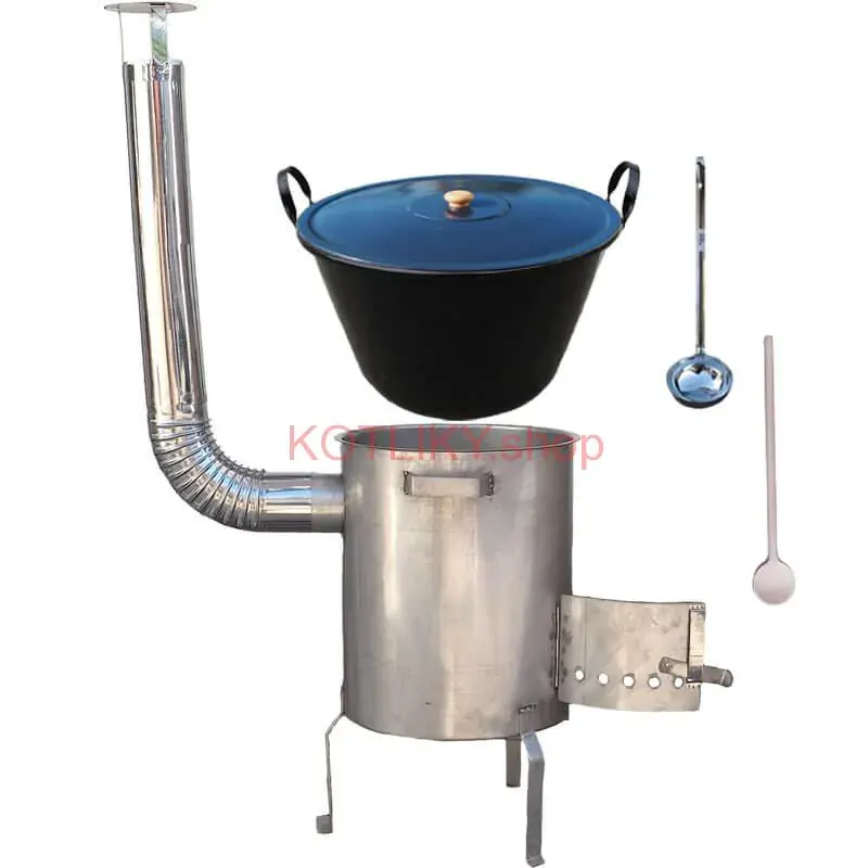 Zabíjačkový smaltovaný kotol 70 L + nerezová kotlina 1,5 mm 53 cm STRONG EXCLUSIVE