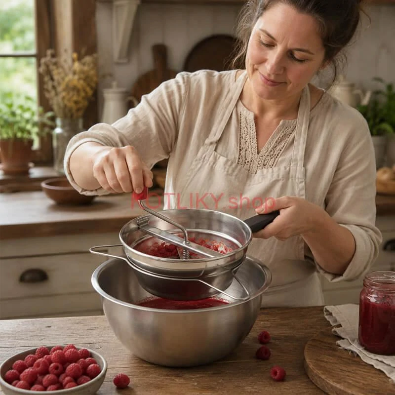 Nerezový pasírovač ORIGINAL – 3 výmenné nadstavce