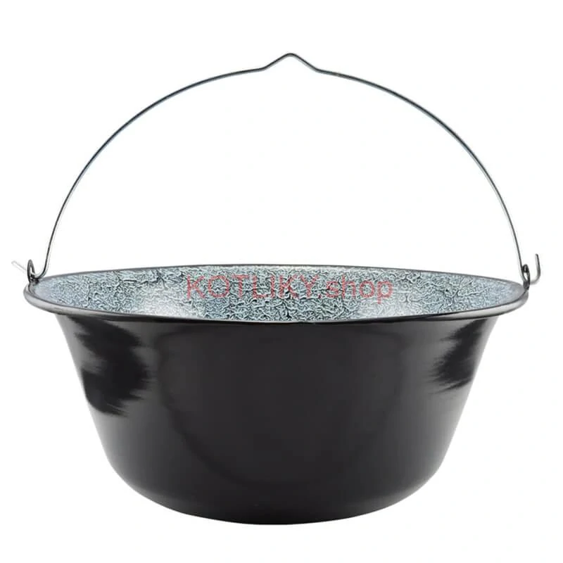 Smaltovaný kotlík (1,2 mm) 30 L + plynový horák k PB + nízka kotlina 45 PLUS 600 + nerezová pokrievka INOX