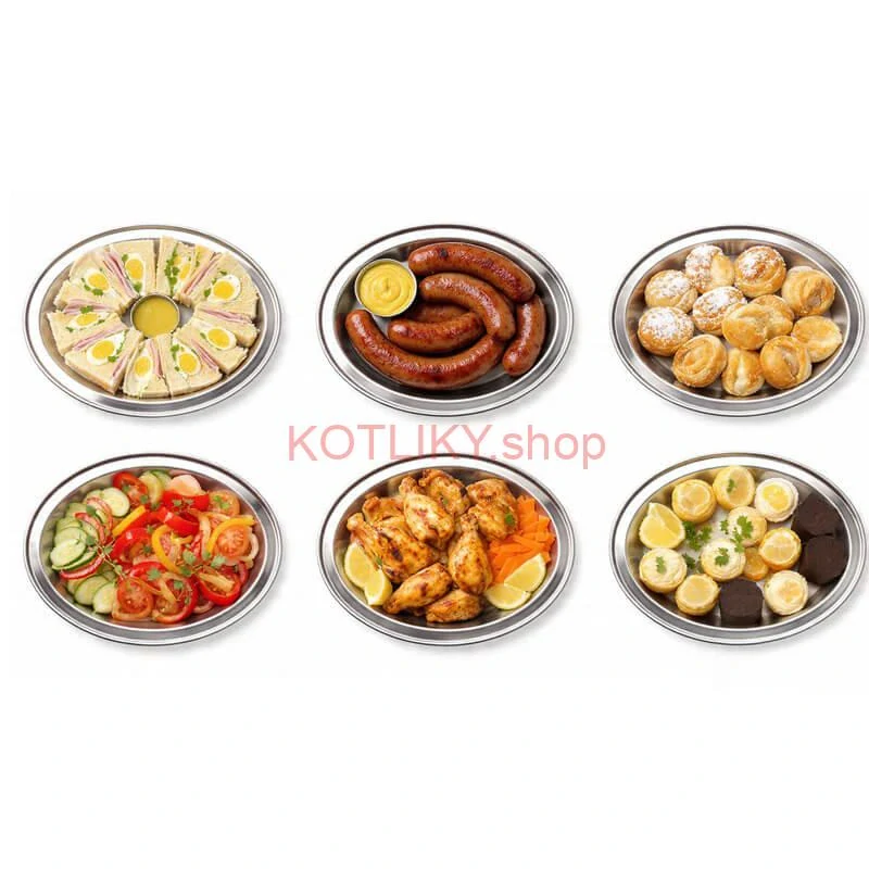 Nerezové podnosy pre catering – set 6 ks (30,5cm) - Servíruj s istotou a štýlom