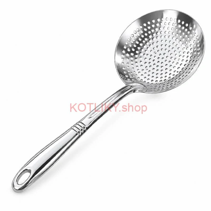 Veľká nerezová penovačka – sitko 19 cm, dĺžka 48 cm