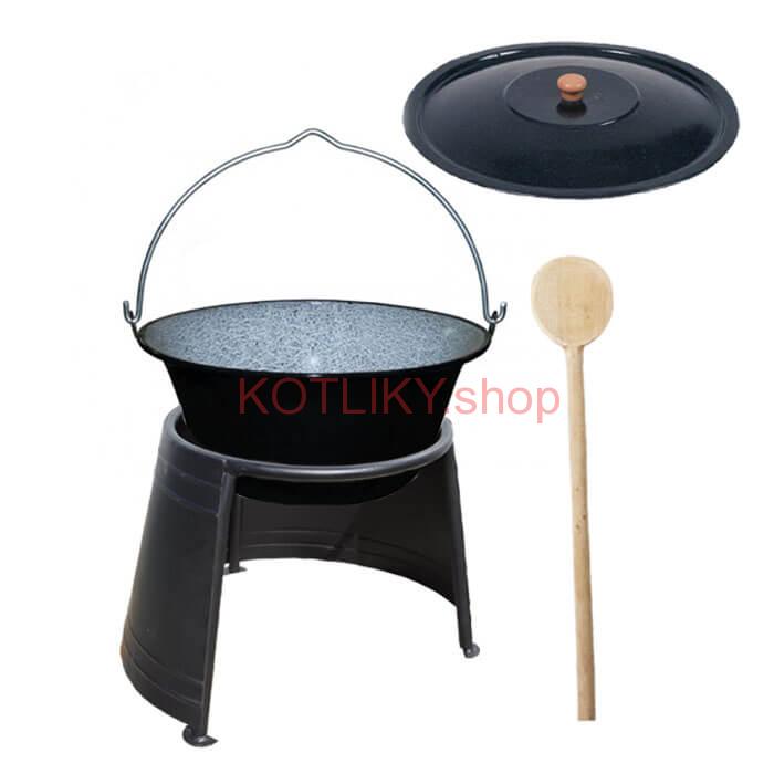 Smaltovaný kotlík 20 L + chránič plameňa