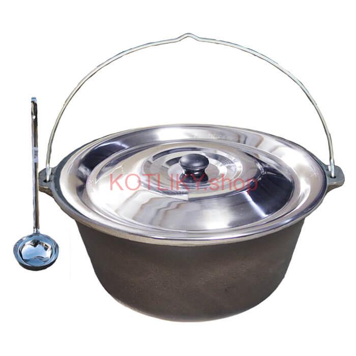 Liatinový kotlík 10,8 L + antikorová pokrievka