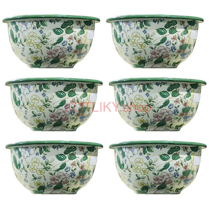 Súprava smaltovaných misiek 13 cm 6 ks DECOR