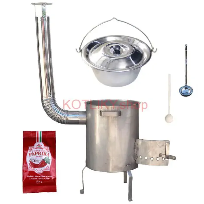 Nerezový kotlík 20 L (1,2 mm) INOX + nerezová kotlina (1,5 mm) 42 cm STRONG EXCLUSIVE