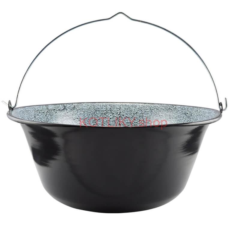 Smaltovaný kotlík 20 L + Nerezová kotlina 42 INOX + vareška + misky 12 ks