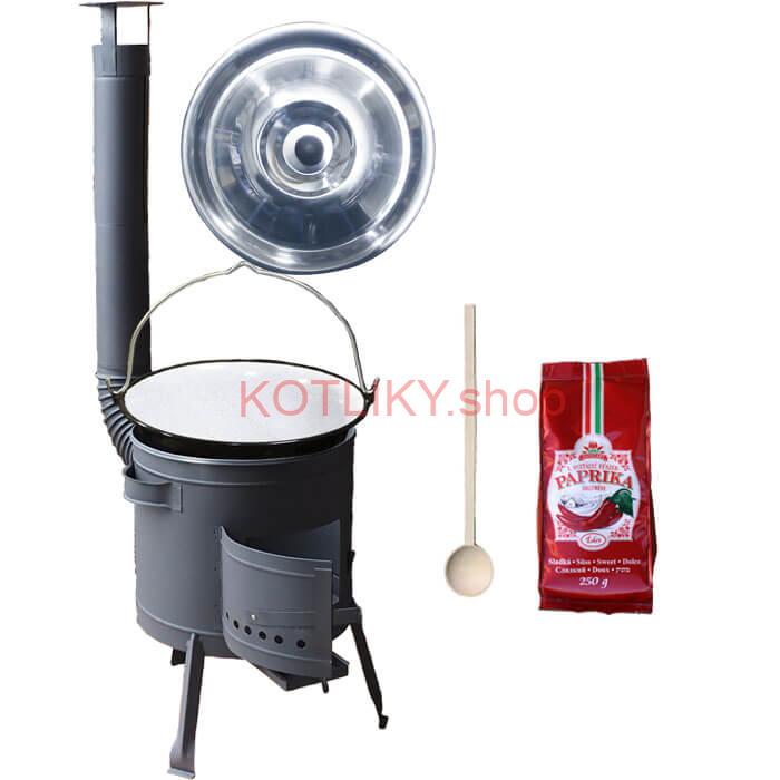 Smaltovaný kotlík 22 L (1,2 mm) + hrubostenná (1,5 mm) žiaruvzdorná kotlina BALKY STRONG 42 PLUS 600