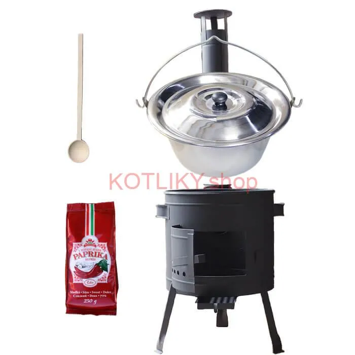 Nerezový kotlík 22 L (0,8 mm) INOX + hrubostenná (1,5 mm) žiaruvzdorná kotlina BALKY STRONG 42 PLUS 600