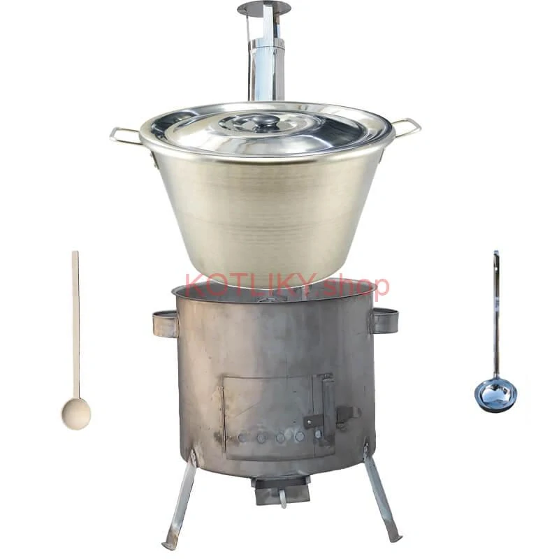 Nerezový kotol 40 L (1,2 mm) INOX + nerezová kotlina 45 cm (1,5 mm) STRONG CLASSIC