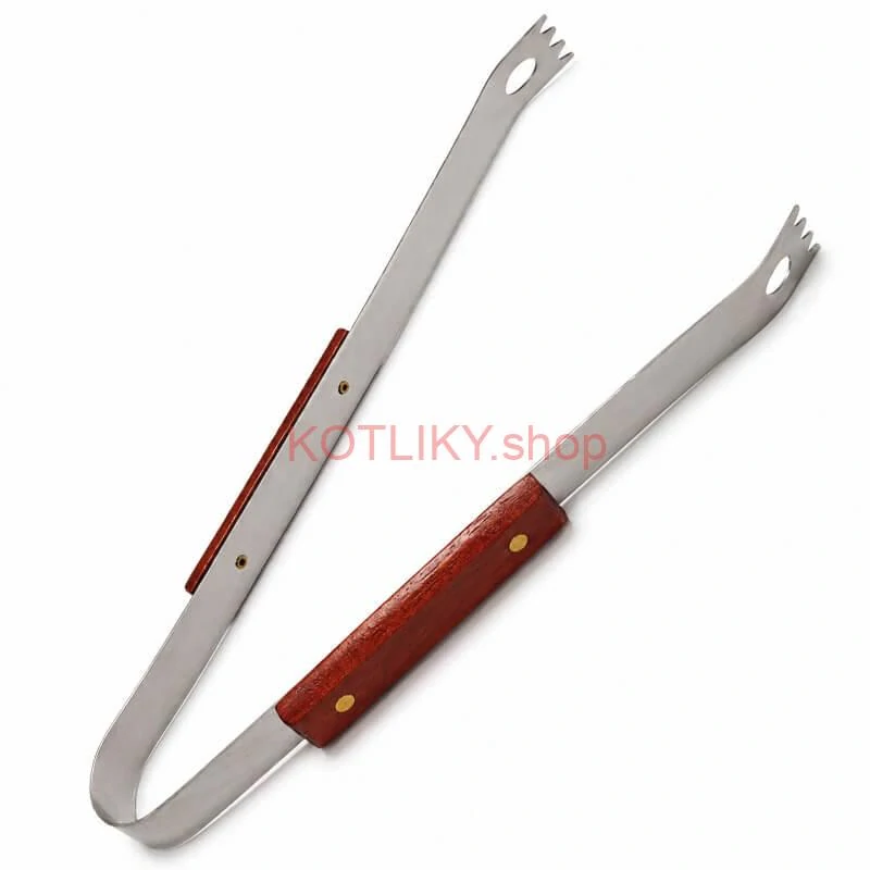 Grilovacie náradie BBQ – súprava 3 ks, nerez a drevo, 33 cm