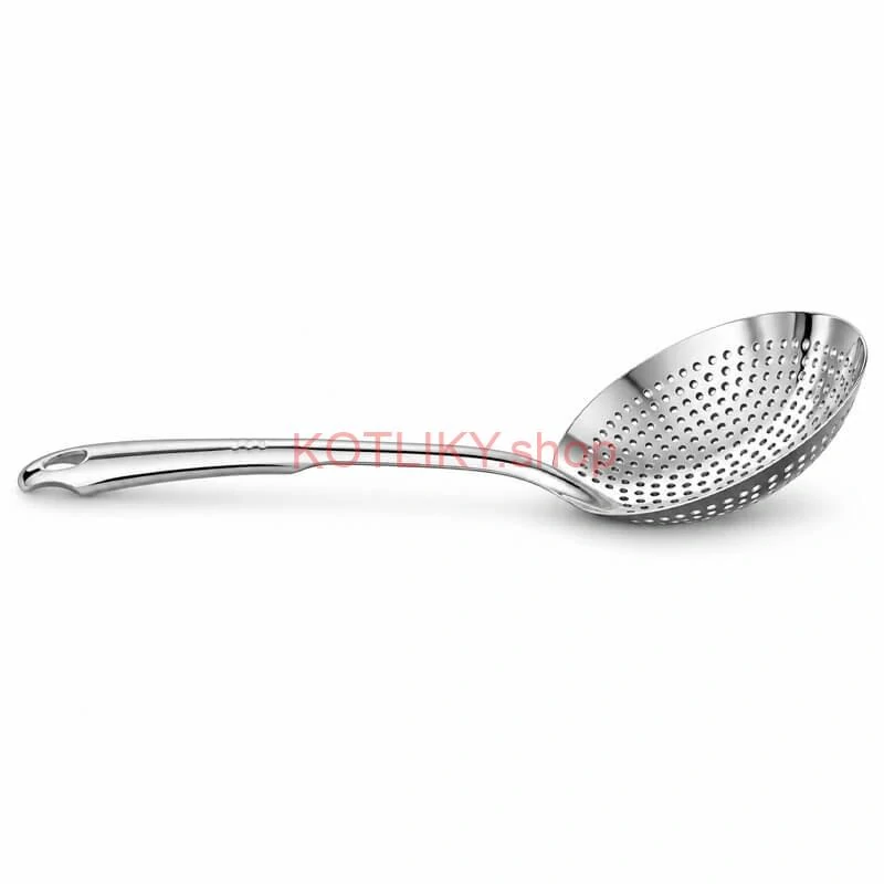 Veľká nerezová penovačka – sitko 19 cm, dĺžka 48 cm