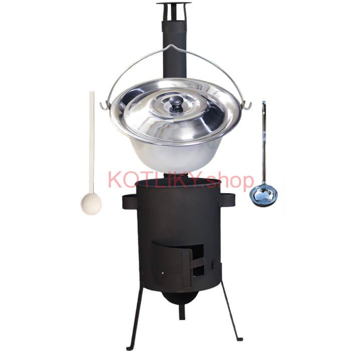 Antikorový kotlík 22 L (0,8 mm) + žiaruvzdorná kotlina 42 PLUS 600 4 MM