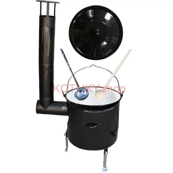 Smaltovaný kotlík 8 L (1,2 mm) + smaltovaná kotlina 31 cm + vareška a naberačka Easy party