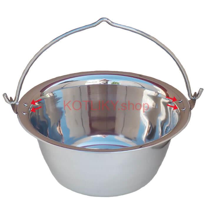Antikorový kotlík 30 L (0,8 mm) zosilnený s nitmi