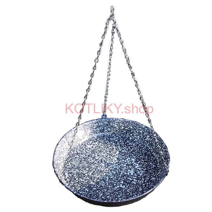 Panvica smaltovaná s reťazou 42 cm