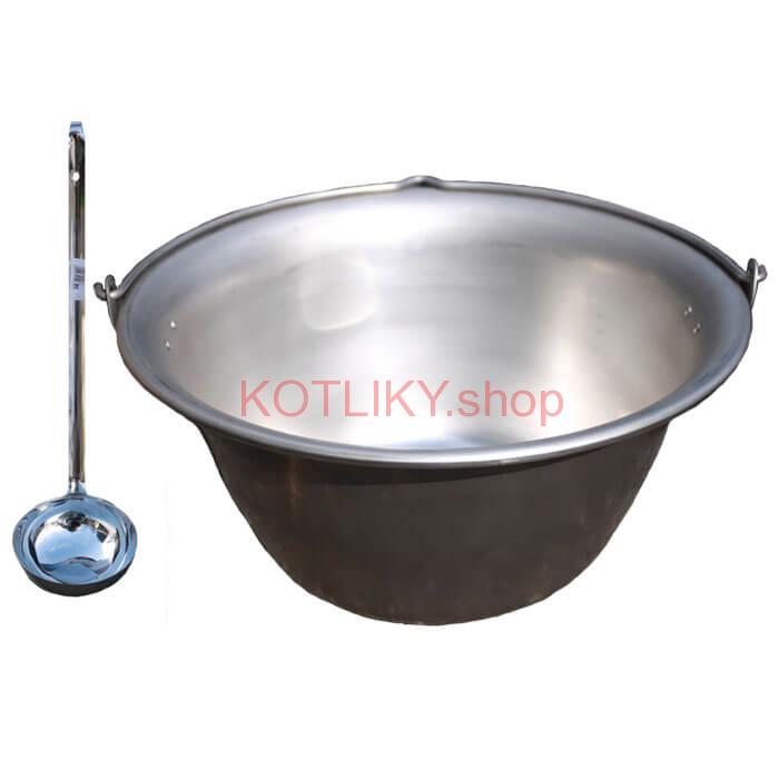 Nerezový kotlík 10 L (1,5 mm) + antikorová naberačka