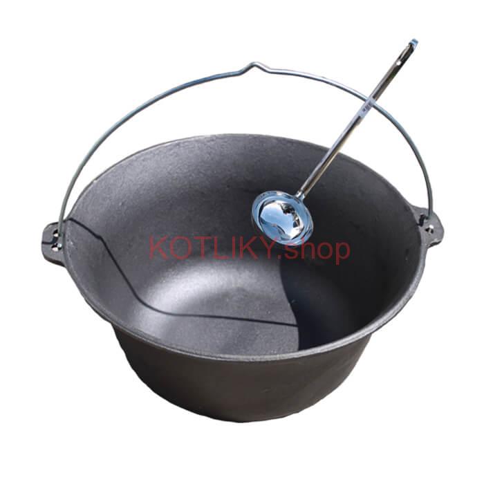 Liatinový kotlík 10,8 L + antikórová naberačka