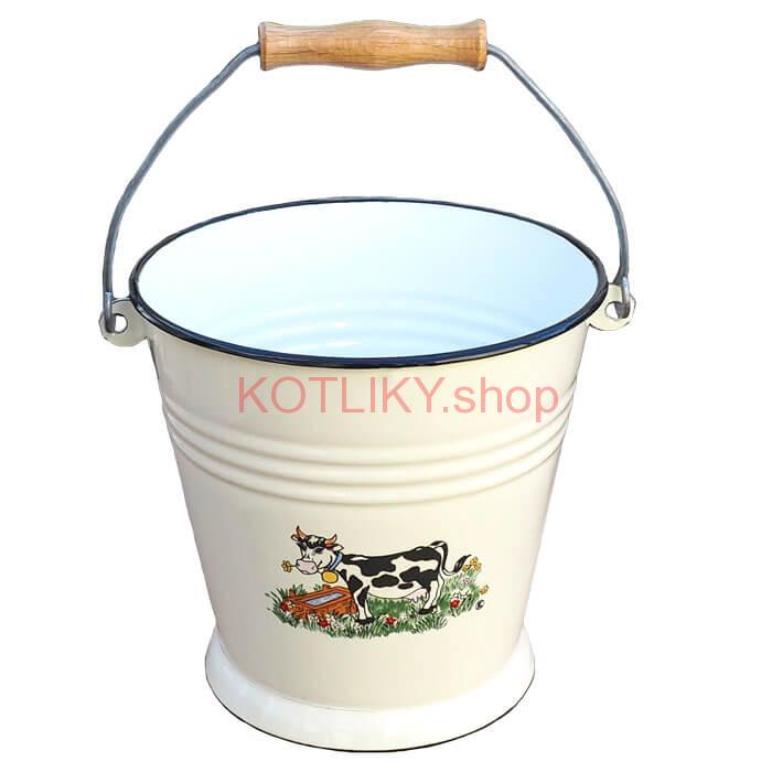 Smaltované vedro 5 L DECOR Kravička